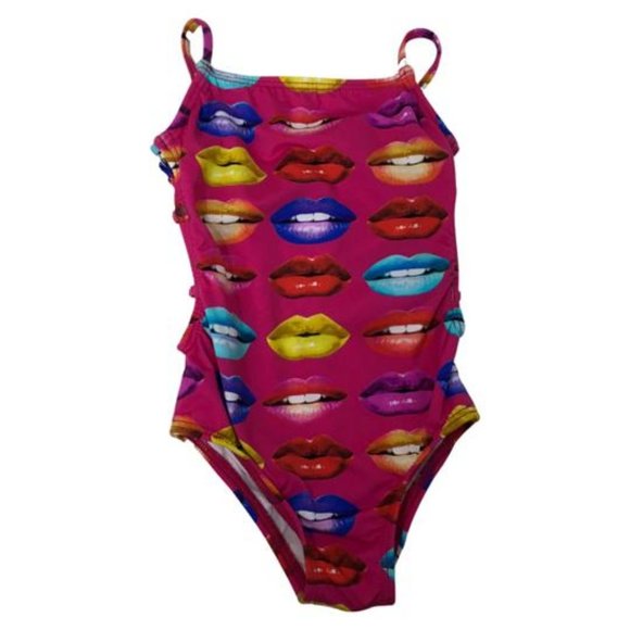 Submarine Kids Baby Swimsuit Sz 4 Month Pink Bright Color g21